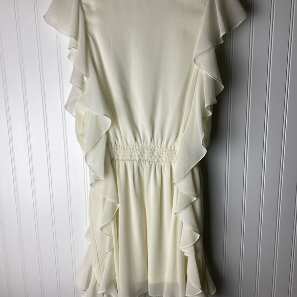 Double Zero Ivory Dress Keyhole Beading Front - Picture 9 of 10